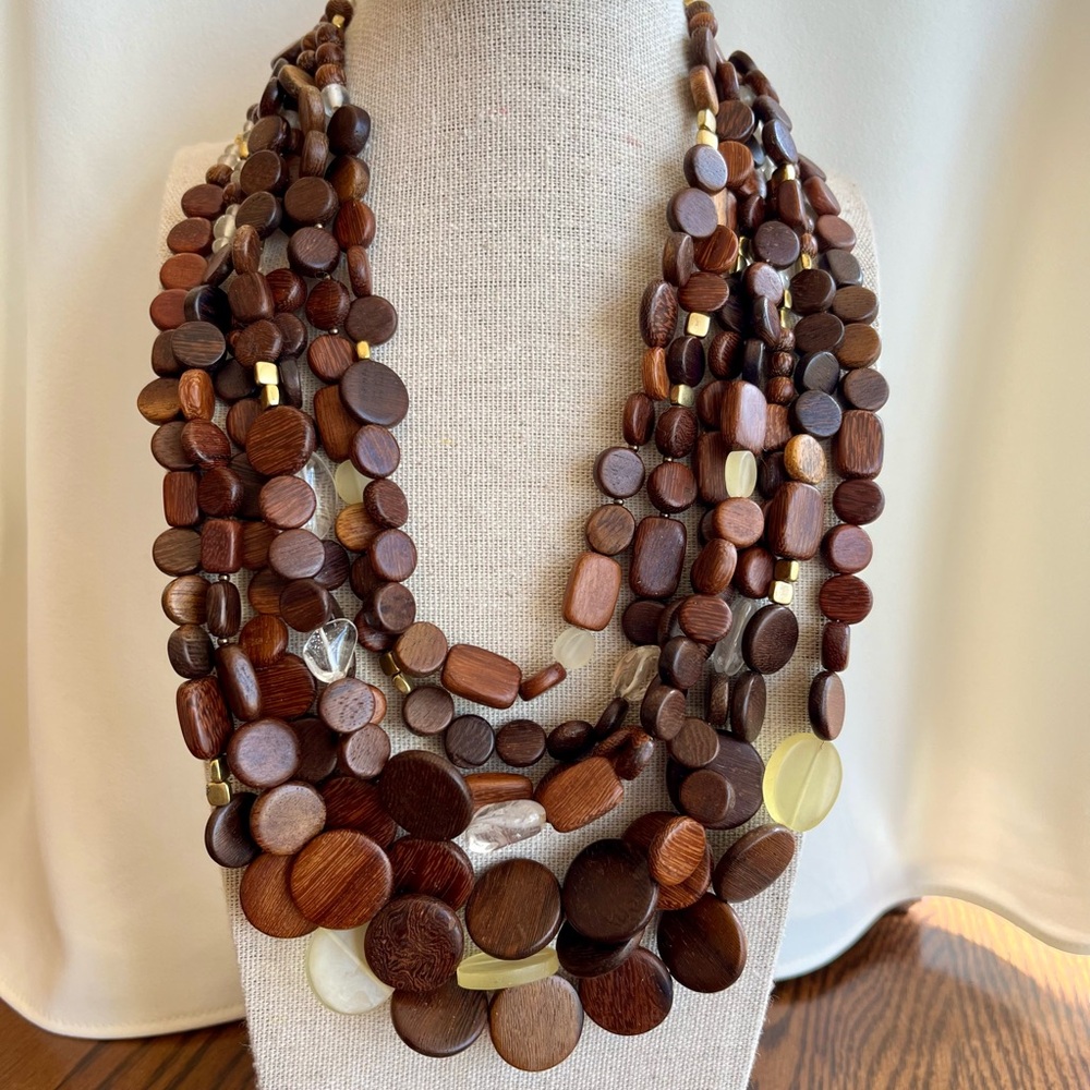 Vintage Jay Strongwater 7 Strand Choker and Earring Set - Picture 3 of 16